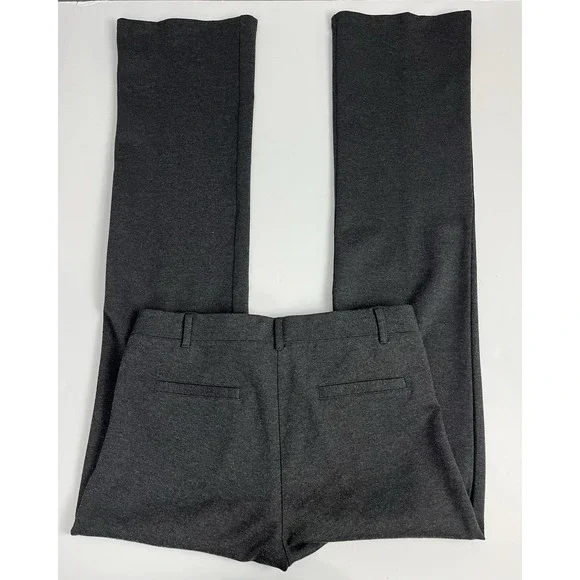 Betabrand Dress Pants Women's Sz Medium Long Gray Flare Leg Pull On Pants - Picture 2 of 8